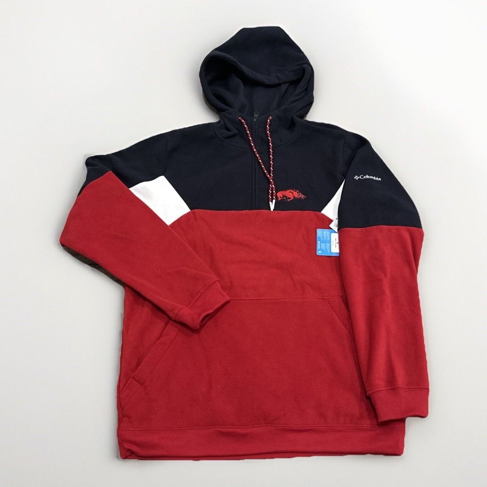 Columbia Arkansas Razorbacks Collegiate Hoodie Pullover Sweatshirt Men's Medium